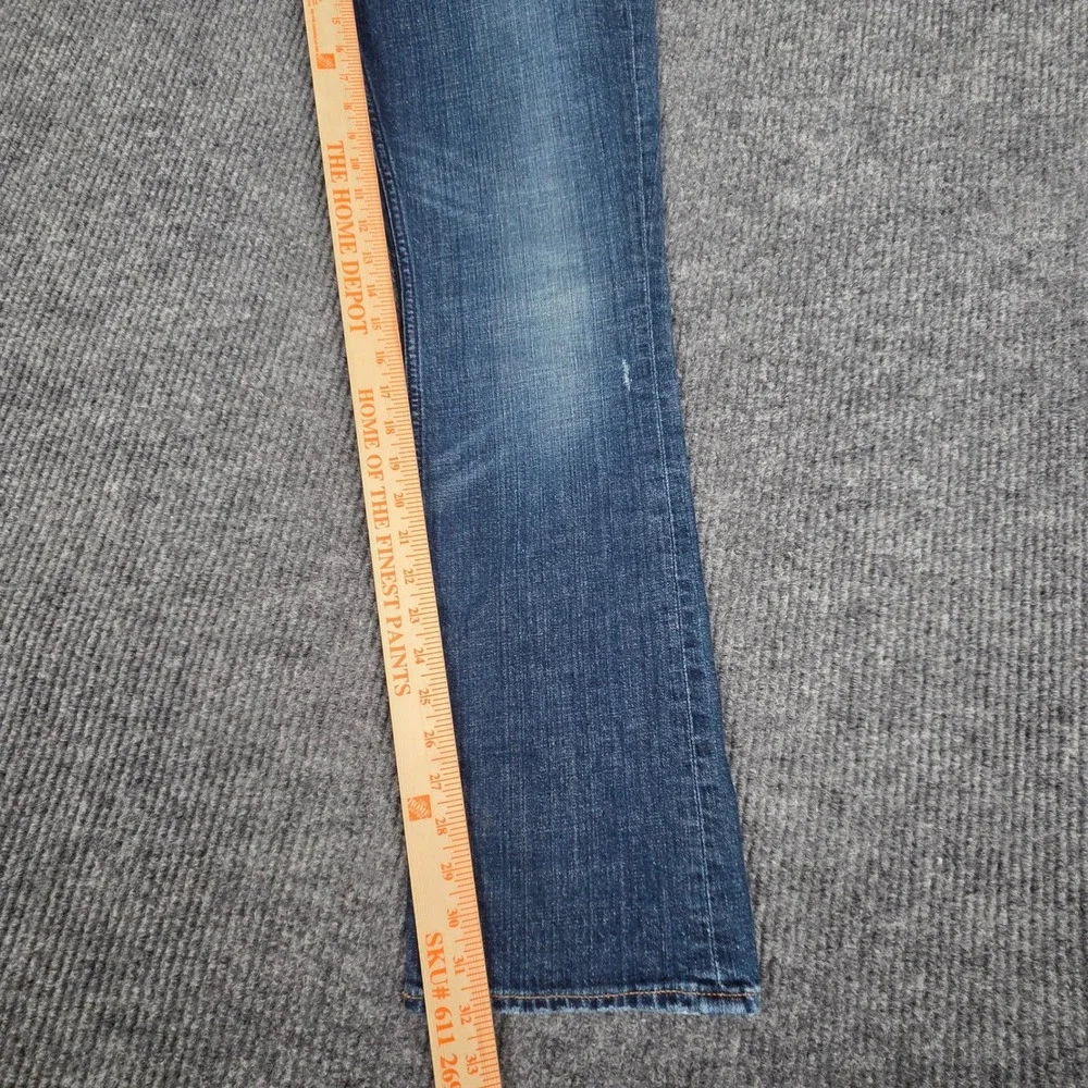 Ralph Lauren Madison Jeans Women's 31x32 Blue Denim‎ Bootcut Flare Distressed